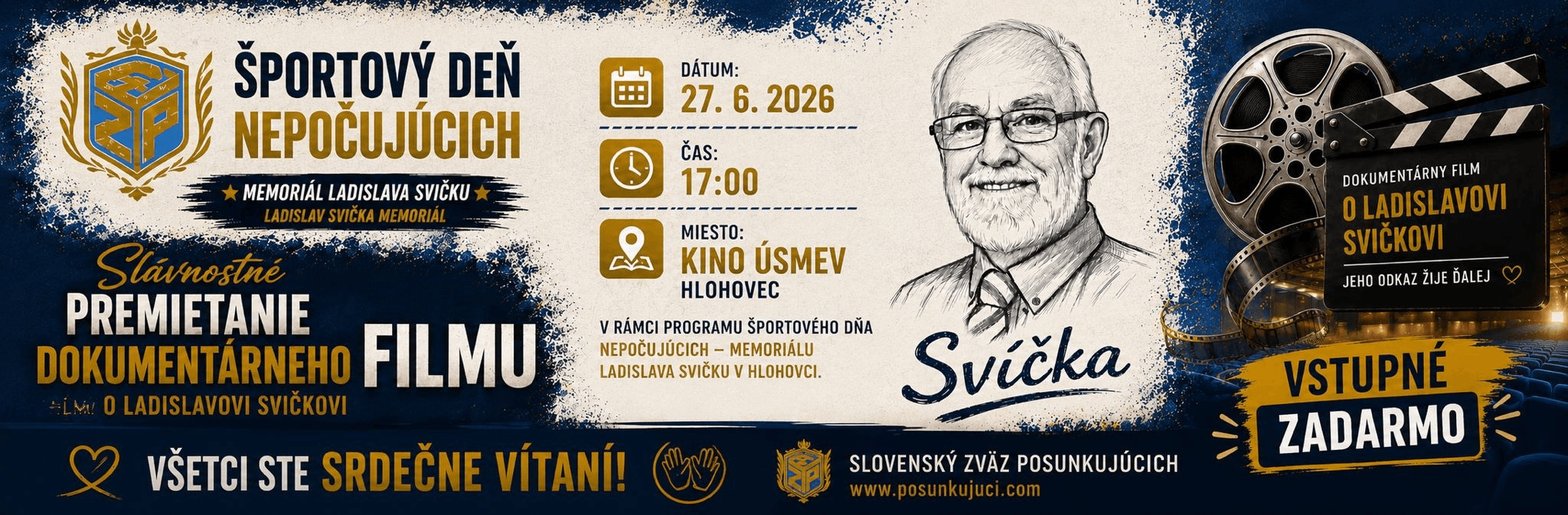 Športový deň nepočujúcich - slávnostné premietanie
