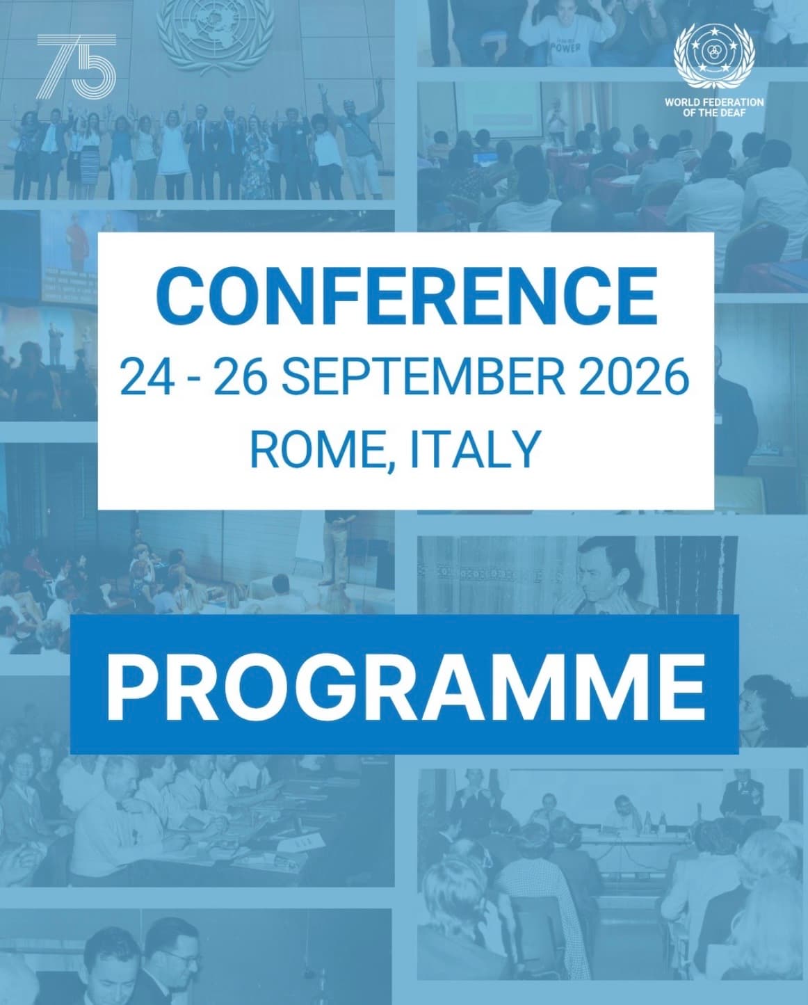 🌍 WFD 75th Conference – Rím, Taliansko