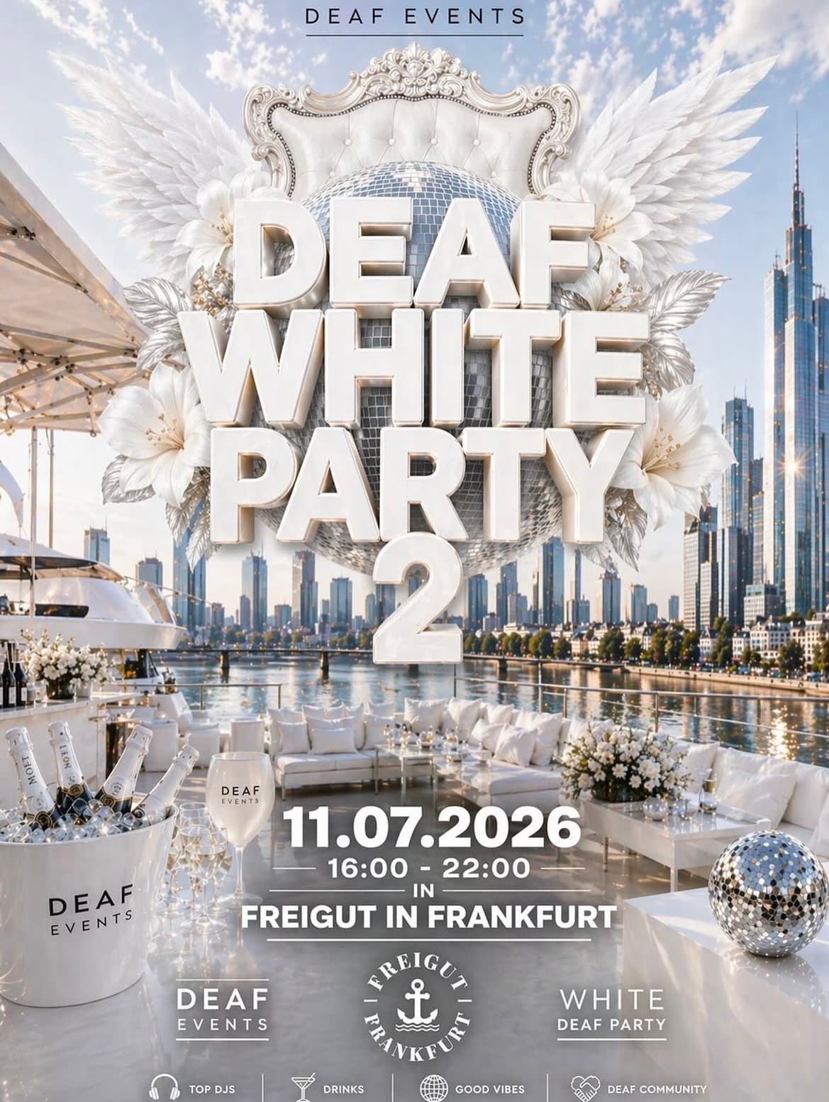 ⚪ DEAF WHITE PARTY 2 – Frankfurt nad Mohanom