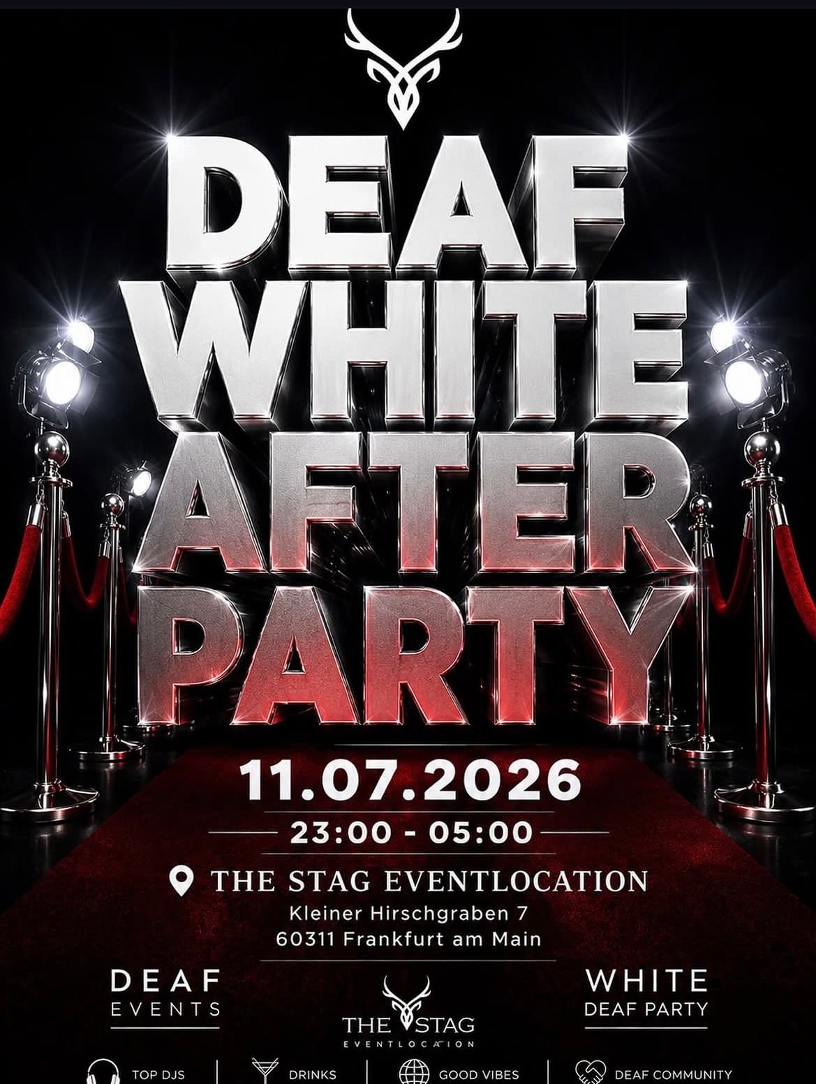 🌙 DEAF WHITE AFTER PARTY – Frankfurt nad Mohanom