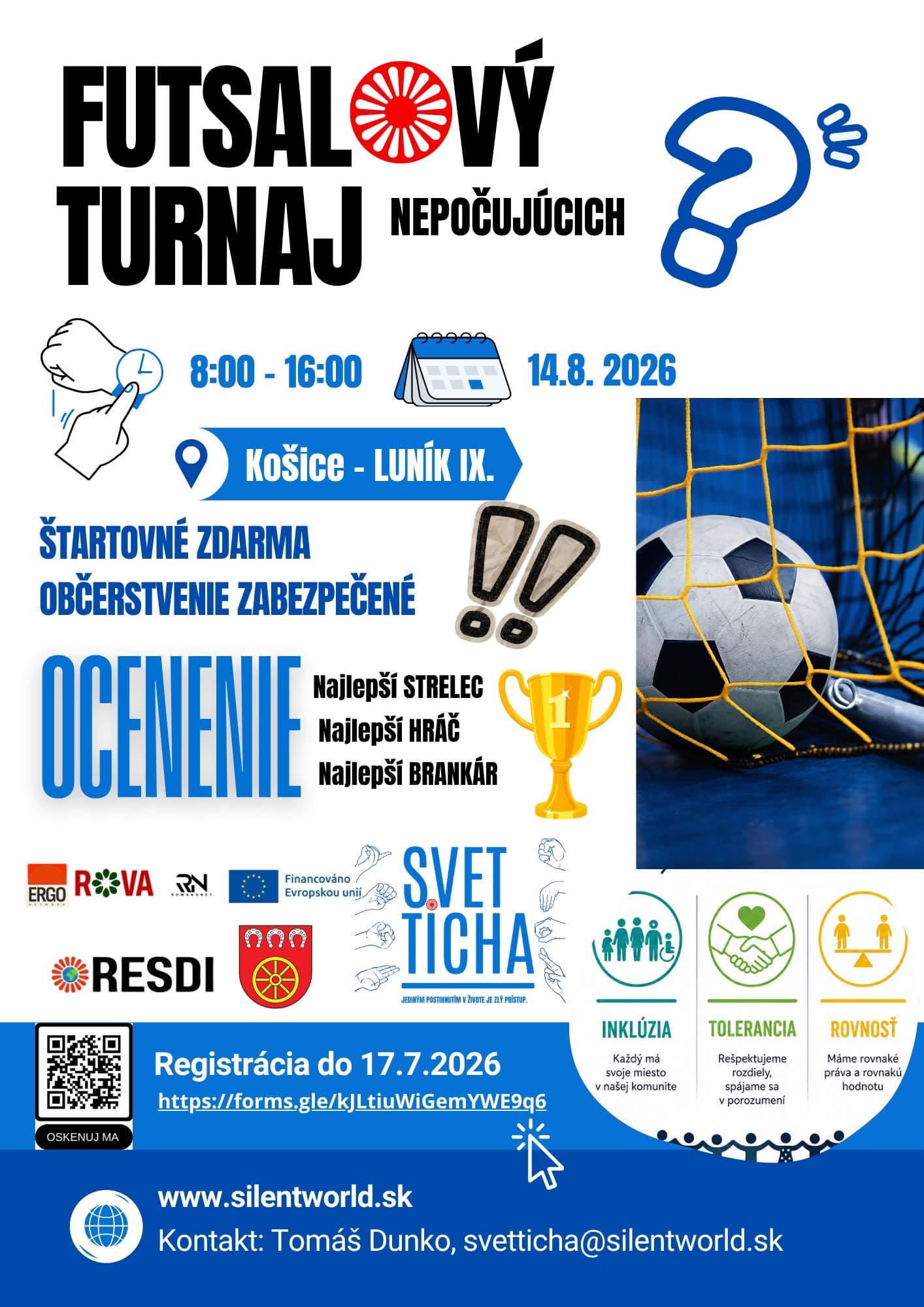 ⚽ 1. ročník Futsalového turnaja nepočujúcich – Košice, Luník IX